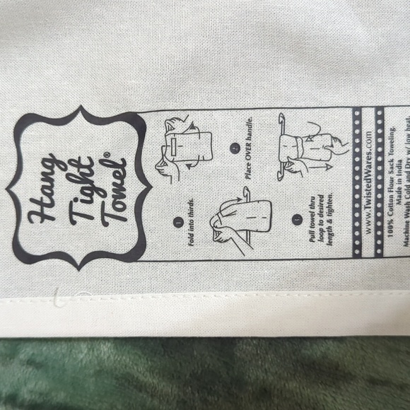 Cute Baking Set Hanging Towel and Wooden Ceramic Measuring Spoons - Picture 2 of 3